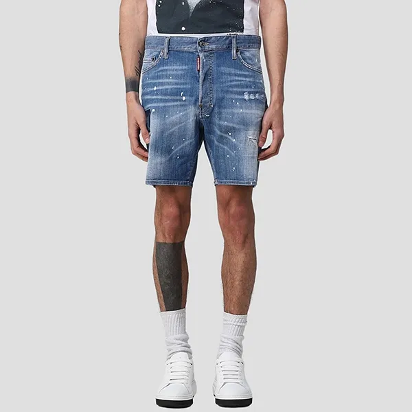 Quần Short Nam Dsquared2 Marine Blue Patches Wash S74MU0775 S30342 470 Màu Xanh Nhạt - Thời trang - Vua Hàng Hiệu