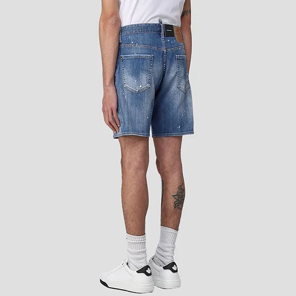 Quần Short Nam Dsquared2 Marine Blue Patches Wash S74MU0775 S30342 470 Màu Xanh Nhạt - Thời trang - Vua Hàng Hiệu