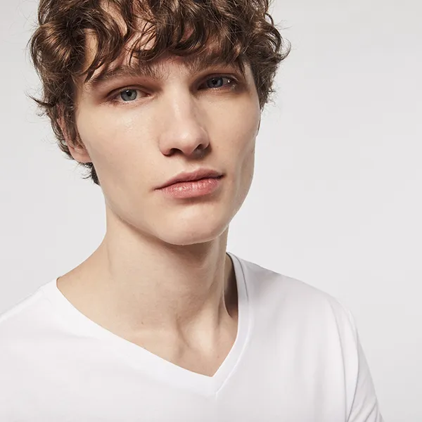 Set 3 Áo Thun Nam Lacoste V-Neck Cotton Lounge T-Shirt 3-Pack TH3444 Màu Trắng Size 3