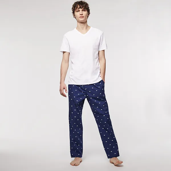 Set 3 Áo Thun Nam Lacoste V-Neck Cotton Lounge T-Shirt 3-Pack TH3444 Màu Trắng Size 3