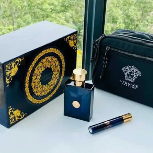 Set Nước Hoa Nam Versace Pour Homme Dylan Blue EDT Gift 3 Món - Nước hoa - Vua Hàng Hiệu
