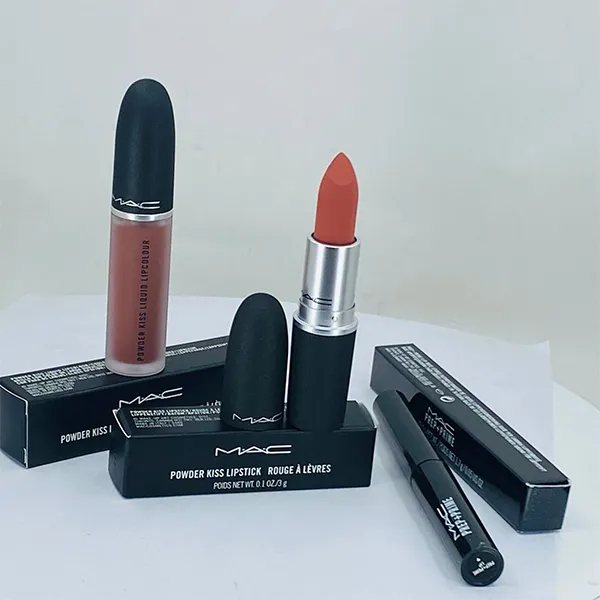 Set Son MAC Prep + Powder Kiss Lip Set Neutral Created For Macy's Full Size Set 3 Món - Son Môi - Vua Hàng Hiệu