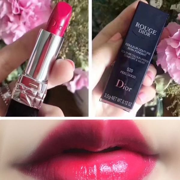 Son Dior Satin 520 Feel Good  Màu Hồng Đỏ Đẹp Mới Nhất  Son Dior