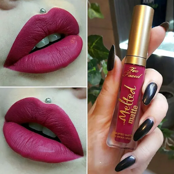 Son Kem Too Faced Melted Matte Liquid Lipstick Stay The Night Bend & Snap Màu Hồng Sen - Son Môi - Vua Hàng Hiệu
