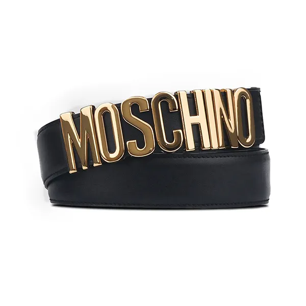 Thắt Lưng Nữ Moschino Black Leather - 8007 8001 A0555 Màu Đen Vàng Size 40 - Thắt lưng - Vua Hàng Hiệu