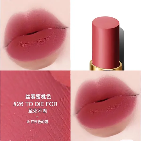 Son Tom Ford Lip Rose Prick Color Satin Matte 26 To Die For Màu Hồng Đất