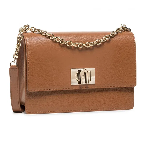 Túi Đeo Chéo Nữ Furla 1927 Small Crossbody Bag Grained Leather Cognac B-BAFIACO-ARE000-03B00 Màu Nâu