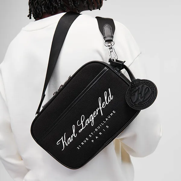 Túi Đeo Chéo Karl Lagerfeld Hotel Karl Crossbody Bag Màu Đen