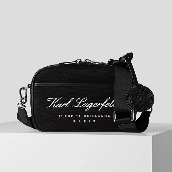 Túi Đeo Chéo Karl Lagerfeld Hotel Karl Crossbody Bag Màu Đen