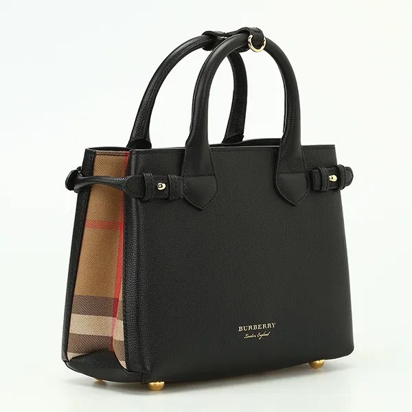 Túi Đeo Chéo Nữ Burberry BBR House Check Banner Small Tote Bag Màu Đen