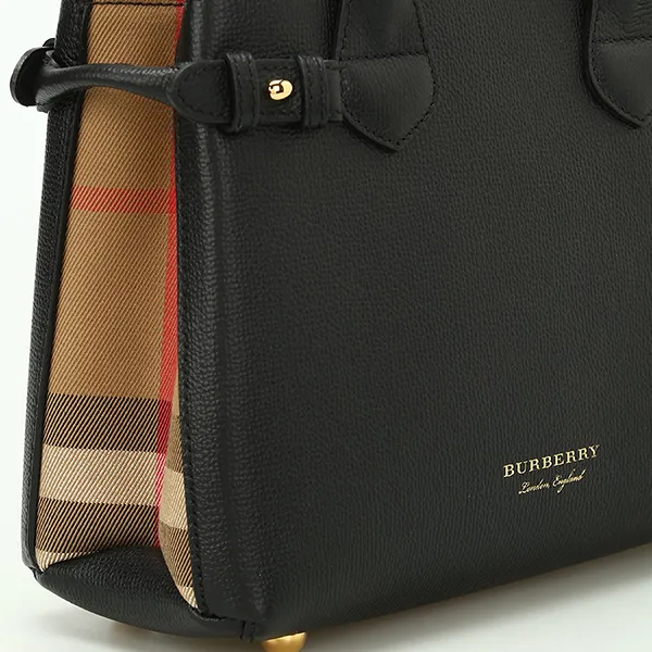 Túi Đeo Chéo Nữ Burberry BBR House Check Banner Small Tote Bag Màu Đen