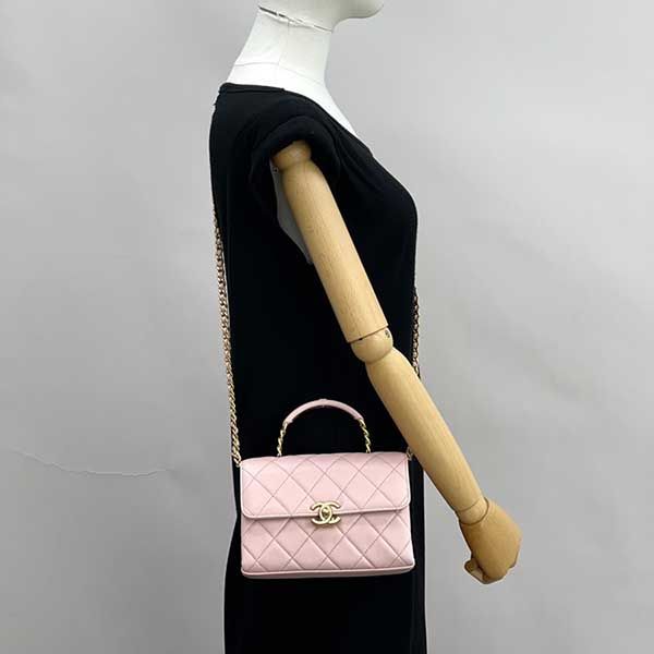 Mua Túi Đeo Chéo Nữ Chanel Mini Flap Bag With Top Handle As4008 B10890 94305  Màu Hồng - Chanel - Mua Tại Vua Hàng Hiệu H089188