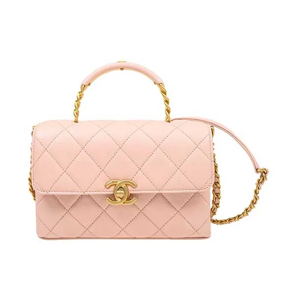 Túi Đeo Chéo Nữ Chanel Mini Flap Bag With Top Handle AS4008 B10890 94305 Màu Hồng - Túi xách - Vua Hàng Hiệu