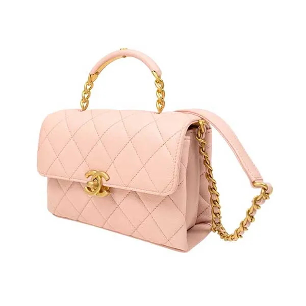 Túi Đeo Chéo Nữ Chanel Mini Flap Bag With Top Handle AS4008 B10890 94305 Màu Hồng - Túi xách - Vua Hàng Hiệu