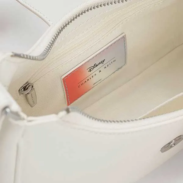 Túi Đeo Chéo Nữ Charles & Keith CNK Judy Hopps Belted Bag Cream 40271111 Màu Kem