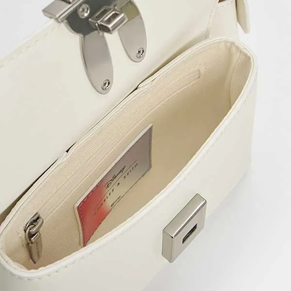 Túi Đeo Chéo Nữ Charles & Keith CNK Judy Hopps Belted Pouch Cream 81210021 Màu Kem