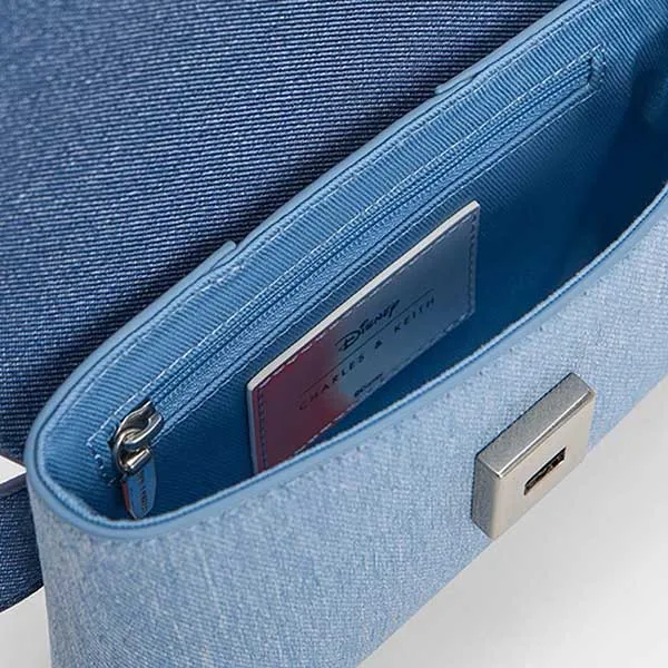 Túi Đeo Chéo Nữ Charles & Keith CNK Judy Hopps Denim Belted Pouch 81210021 Màu Denim Blue