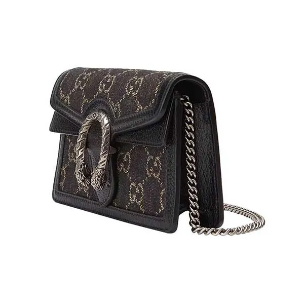 Túi Đeo Chéo Nữ Gucci Dionysus Super Mini Bag Màu Đen Xám
