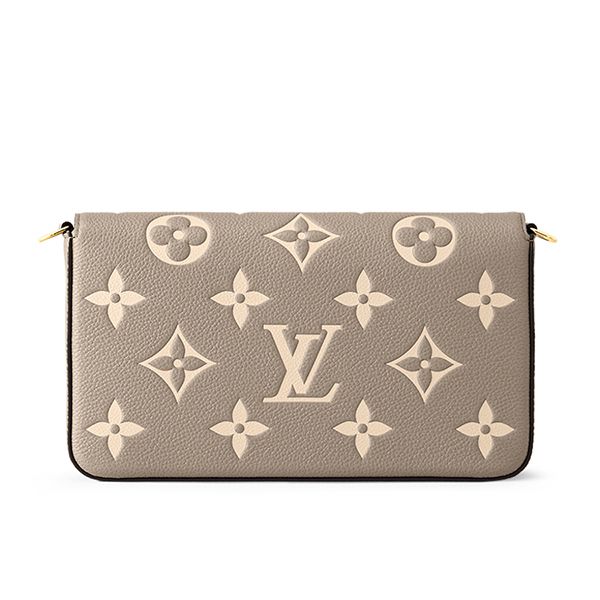Túi Đeo Chéo Nữ Louis Vuitton LV  Félicie Pochette Bag M69977 Màu Xám - 5