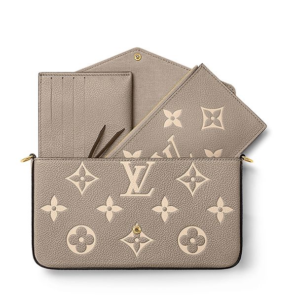 Túi Đeo Chéo Nữ Louis Vuitton LV  Félicie Pochette Bag M69977 Màu Xám - 4