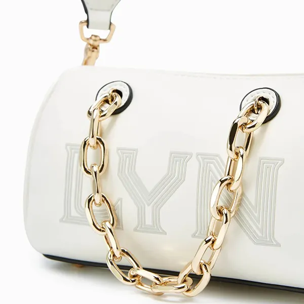 Túi Đeo Chéo Nữ Lyn Alyssa Logo Boston Crossbody Bags LL23CBF250 Màu Trắng