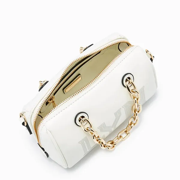 Túi Đeo Chéo Nữ Lyn Alyssa Logo Boston Crossbody Bags LL23CBF250 Màu Trắng