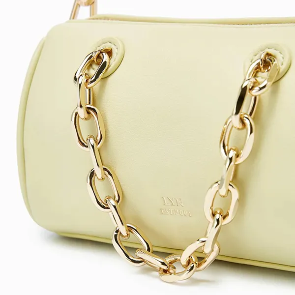 Túi Đeo Chéo Nữ Lyn Alyssa Logo Boston Crossbody Bags LL23CBF250 Màu Vàng Chanh
