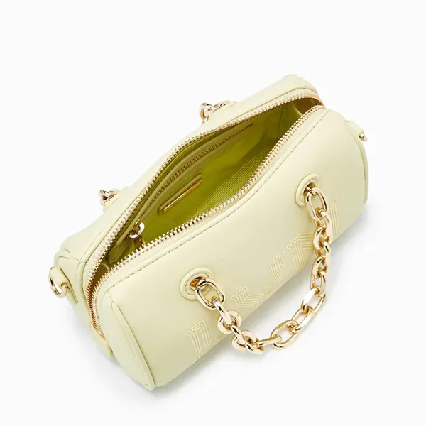 Túi Đeo Chéo Nữ Lyn Alyssa Logo Boston Crossbody Bags LL23CBF250 Màu Vàng Chanh