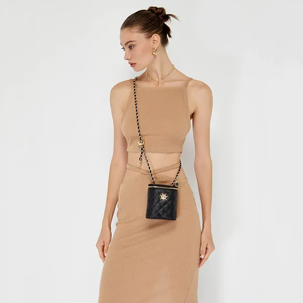Túi Đeo Chéo Nữ Lyn Berista S Crossbody Bags LL23CBF041 Màu Đen