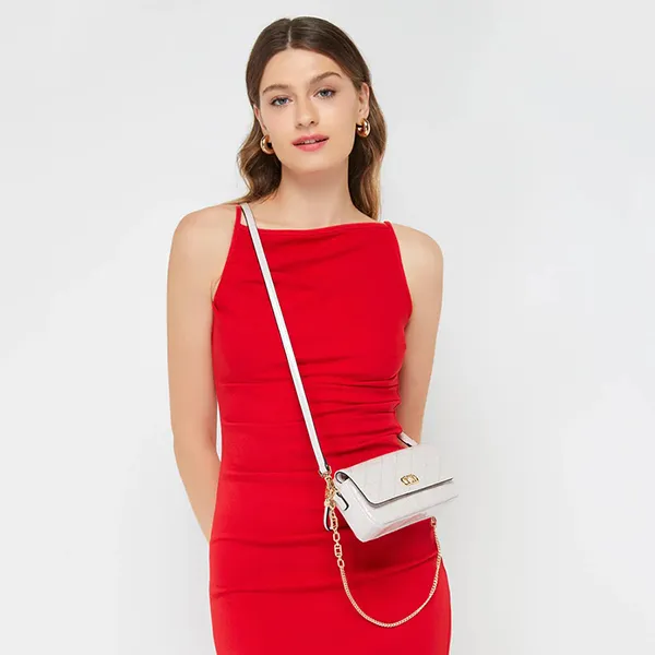 Túi Đeo Chéo Nữ Lyn Lynette Crossbody Bags LL23SBF296 Màu Trắng