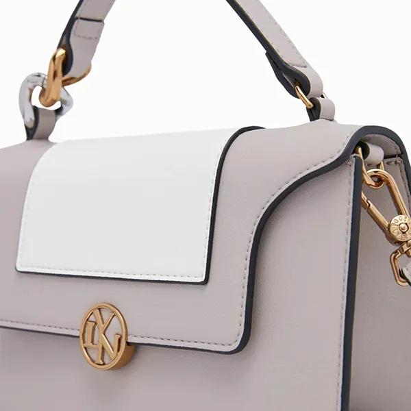 Túi Đeo Chéo Nữ Lyn Nelly Top Handle Handbags LL23CBF136 Màu Xám Trắng