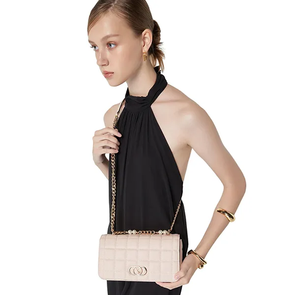 Túi Đeo Chéo Nữ Lyn Peggy Crossbody Bags LL22CBF160 Màu Hồng Nude