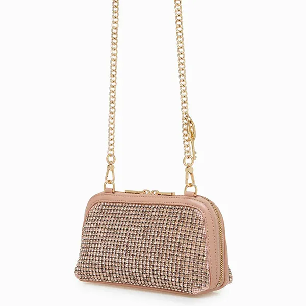 Túi Đeo Chéo Nữ Lyn Regina Crystal S Crossbody Bags LL23CBF026 Màu Hồng Cam