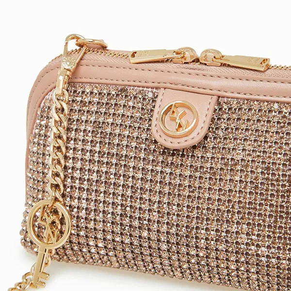 Túi Đeo Chéo Nữ Lyn Regina Crystal S Crossbody Bags LL23CBF026 Màu Hồng Cam