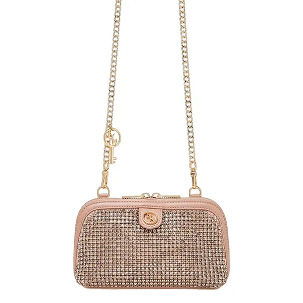 Túi Đeo Chéo Nữ Lyn Regina Crystal S Crossbody Bags LL23CBF026 Màu Hồng Cam