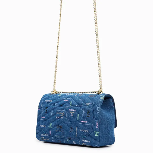 Túi Đeo Chéo Nữ Lyn Remi Denim Crossbody Bags LL23CBF141 Màu Xanh Denim