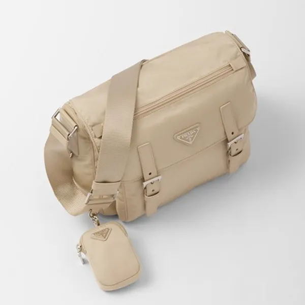 Túi Đeo Chéo Nữ Prada Re-Nylon Shoulder Bag Màu Be - Túi xách - Vua Hàng Hiệu