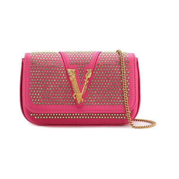 Túi Đeo Chéo Nữ Versace Pink Virtus Strass Crystal Rhinestone Màu Hồng - 3