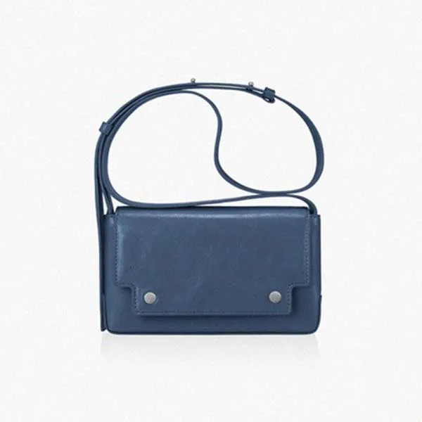 Túi Đeo Chéo Unisex Find Kapoor Marc 18 Crinkled Flip Crossbody Bag FBMC18CR0NV Màu Xanh Navy