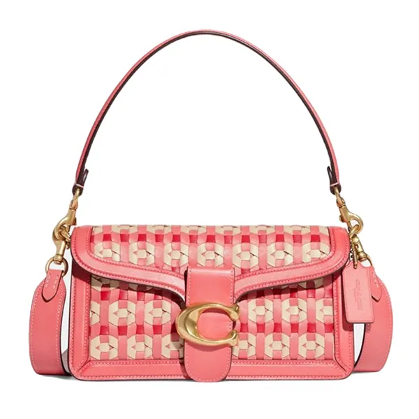 Túi Đeo Vai Nữ Coach Tabby Shoulder Bag 26 With Weaving CB847 B4P48 Màu Hồng