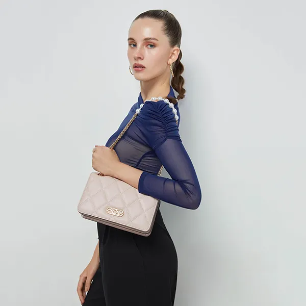 Túi Đeo Vai Nữ Lyn Sphere Crossbody Bags LL23CBF006 Màu Nude