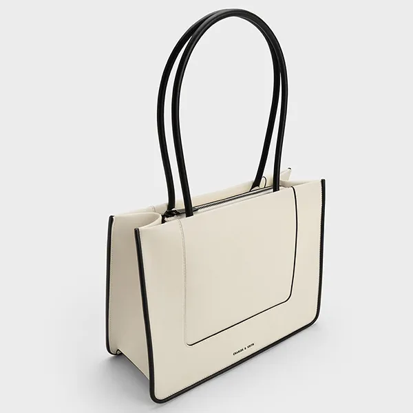 Túi Tote Nữ Charles & Keith CNK Daylla Tote Bag - Cream CK2-31200033 Màu Kem