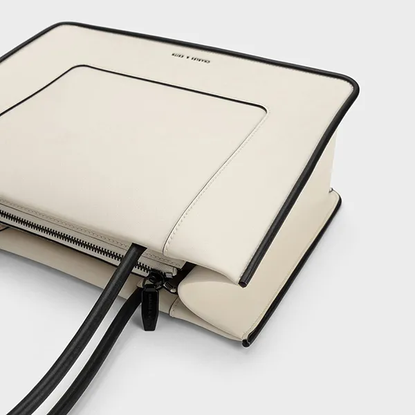 Túi Tote Nữ Charles & Keith CNK Daylla Tote Bag - Cream CK2-31200033 Màu Kem