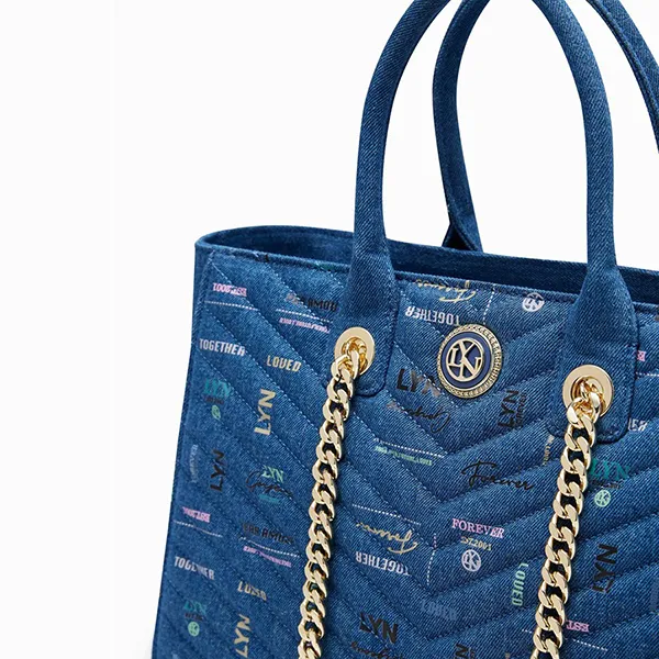 Túi Tote Nữ Lyn Remi L Tote Bags LL23CBF139 Màu Xanh Denim