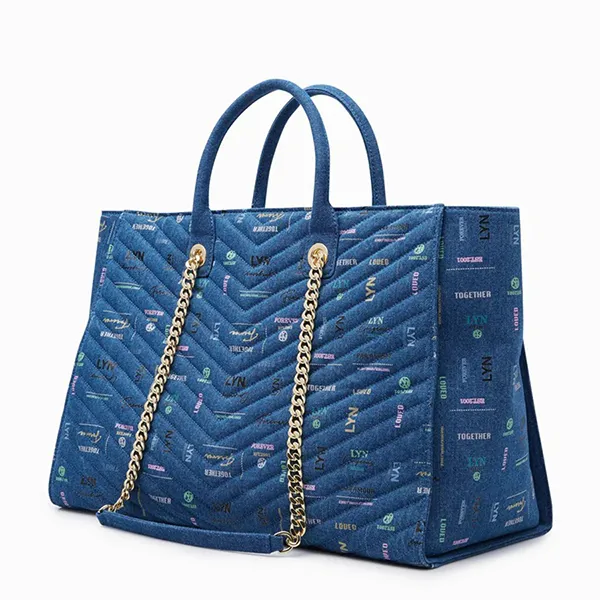 Túi Tote Nữ Lyn Remi XL Tote Bags LL23CBF138 Màu Xanh Denim