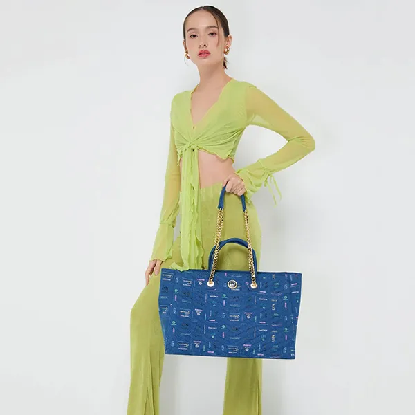 Túi Tote Nữ Lyn Remi XL Tote Bags LL23CBF138 Màu Xanh Denim