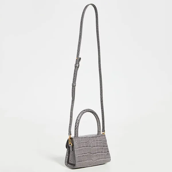 Túi Xách Nữ By Far Croc-embossed Calfskin Leather Mini Bag Màu Xám - Túi xách - Vua Hàng Hiệu