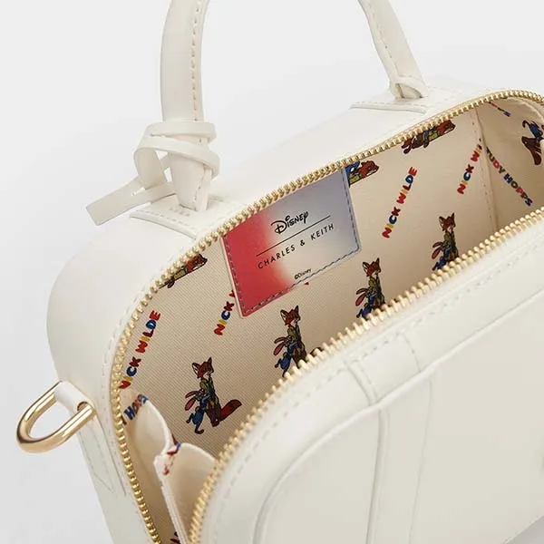 Túi Xách Nữ Charles & Keith CNK Judy Hopps Boxy Satchel CK11-51210025 Màu Trắng Kem