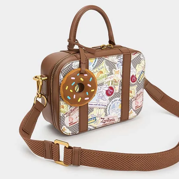 Túi Xách Nữ Charles & Keith CNK Judy Hopps Printed Boxy Satchel Multi 51210025 Phối Màu