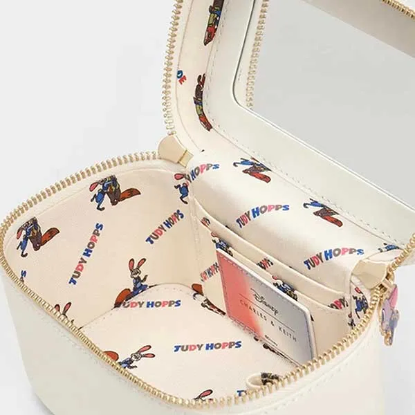 Túi Xách Nữ Charles & Keith CNK Judy Hopps Vanity Pouch CK2-51210026 Màu Kem